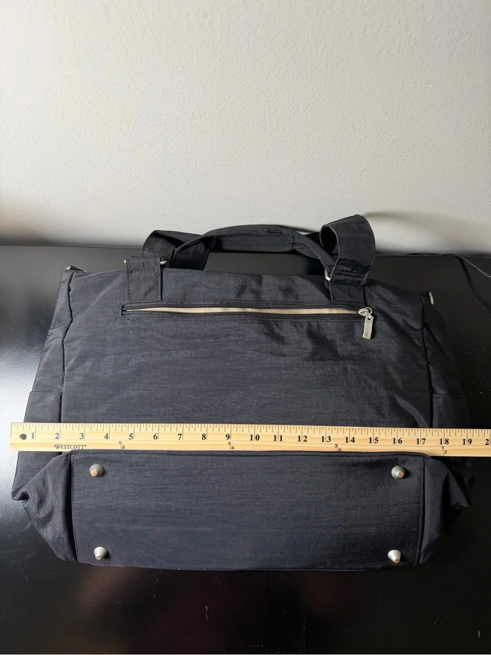 Baggallini Black Laptop Tote with Multiple Zip Pockets